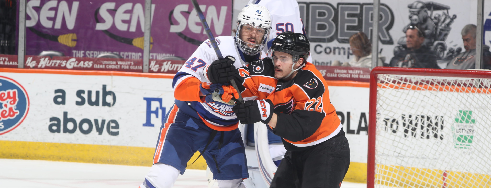 Islanders Handed Road Loss by Phantoms, 7-3