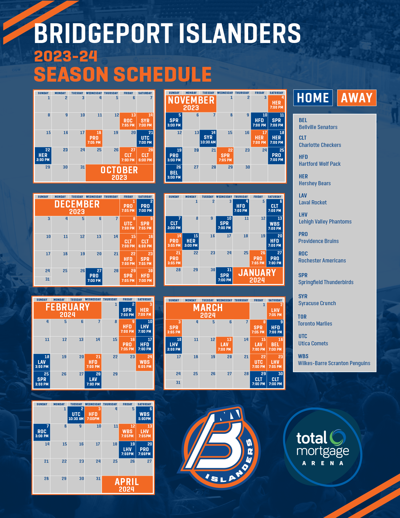 Bridgeport Islanders Announce 2023-24 Schedule