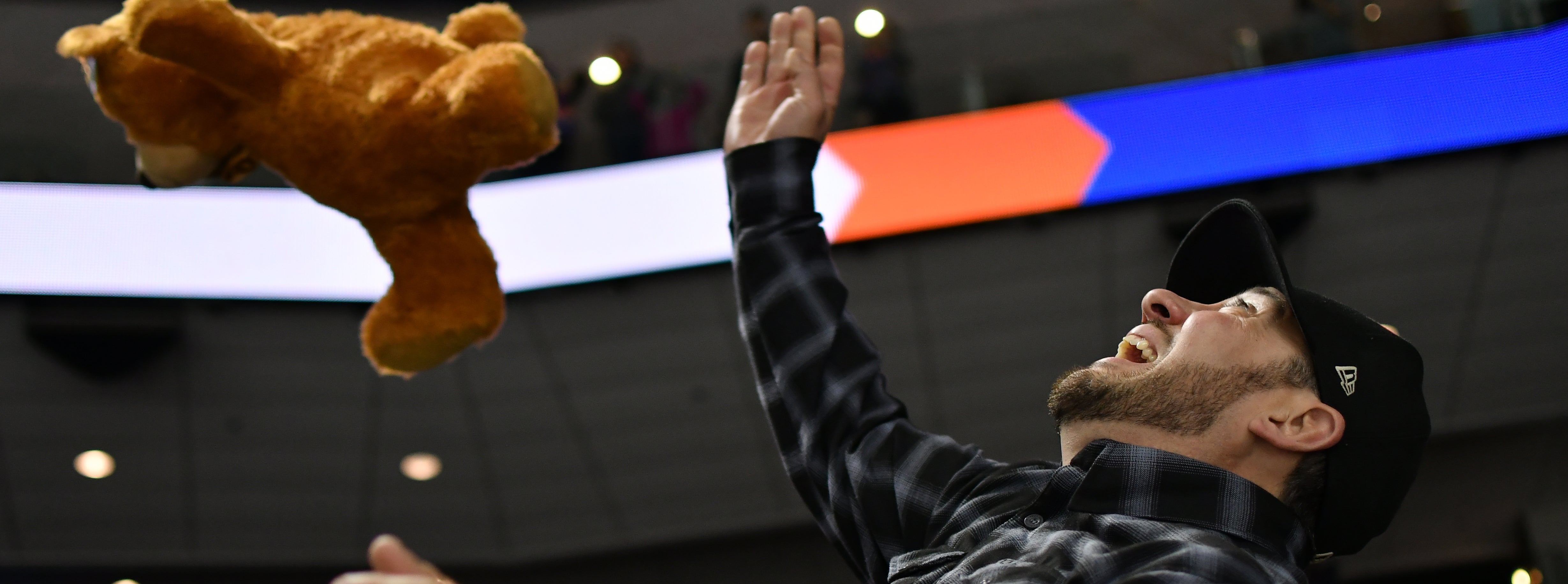 Teddy Bear Toss with the Providence Bruins